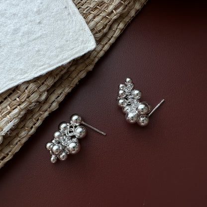 "Silver Grape Melody" S925 Sterling Silver Earrings