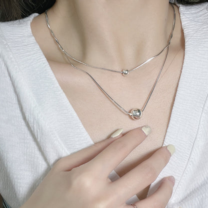 "Silver Spheres" 925 Sterling Silver Necklace