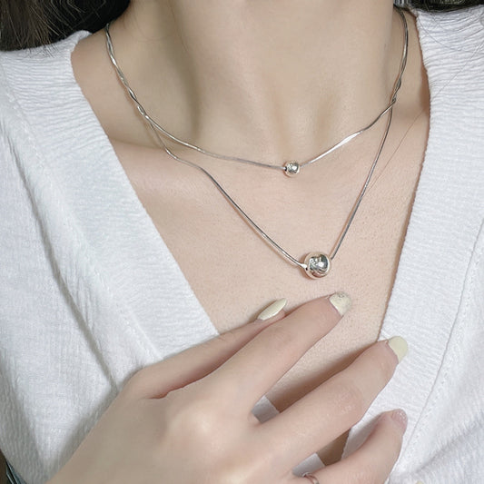 "Silver Spheres" 925 Sterling Silver Necklace
