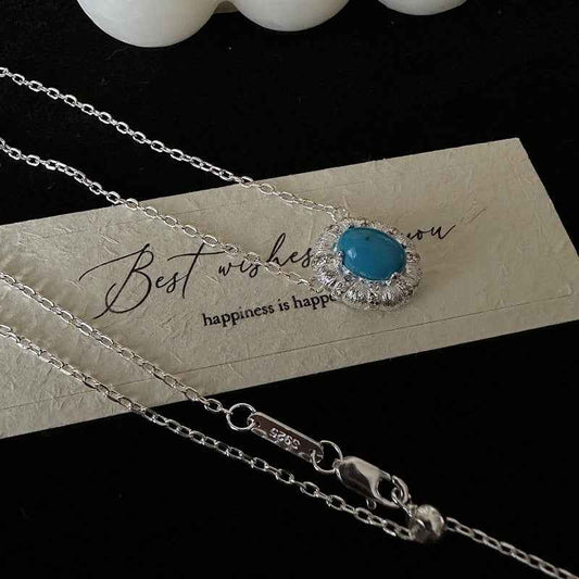 "Vintage Turquoise" 925 Sterling Silver Necklace