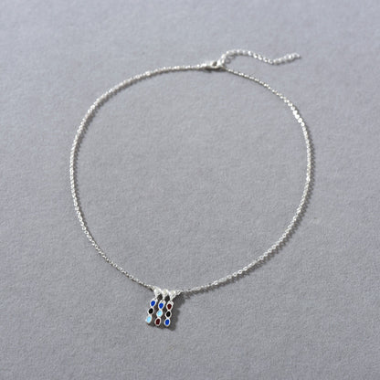 Prism Tassel 18K Gold-Plated Brass Enamel Necklace