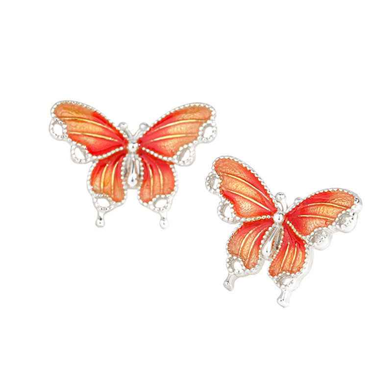“Butterfly Reverie” S925 Sterling Silver Enamel Butterfly Jewelry Set