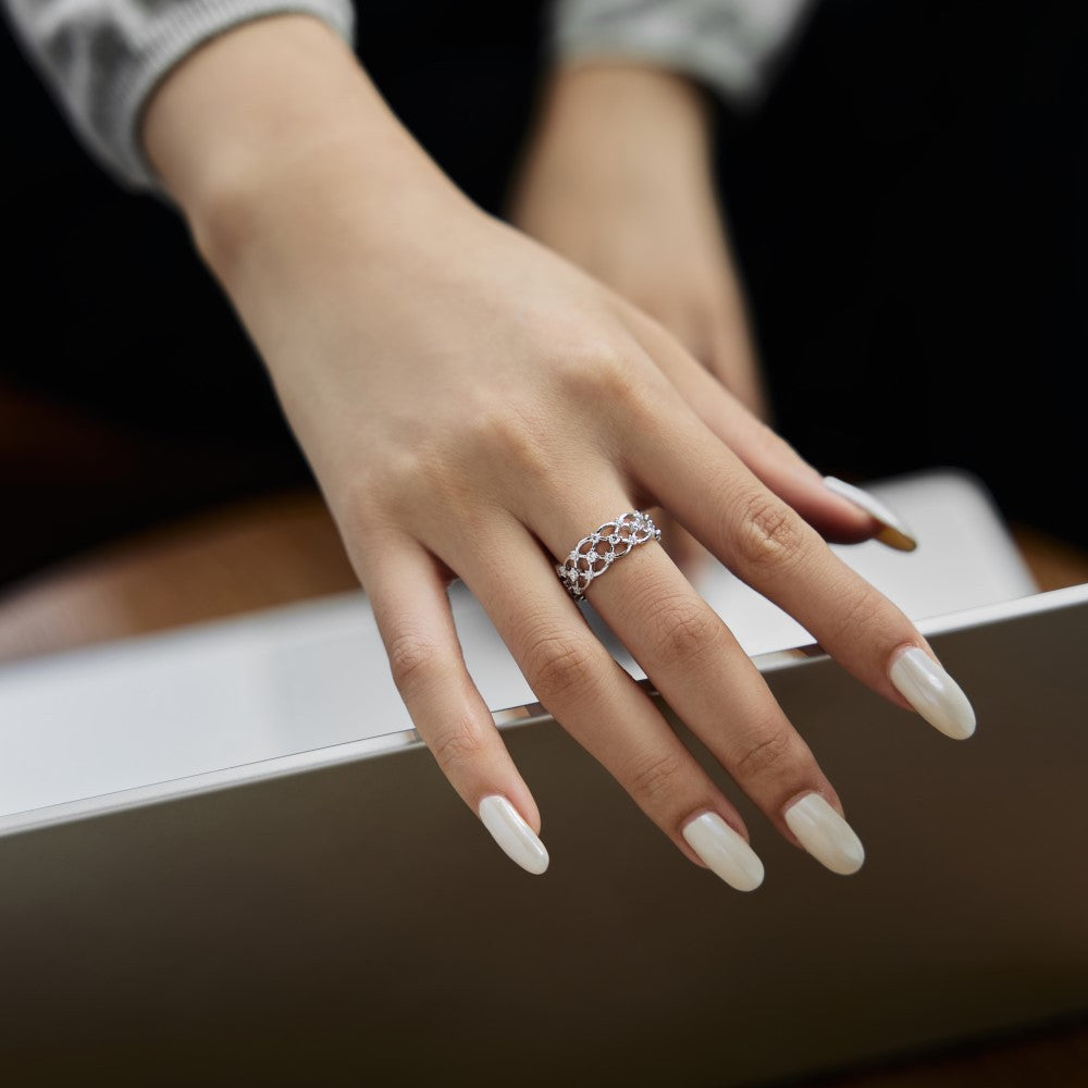 “Élise Lace” S925 Sterling Silver Vintage Openwork Ring