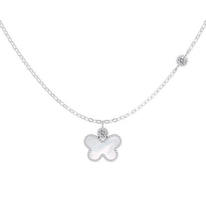 “Butterfly Gleam” S925 Sterling Silver Mother-of-Pearl Butterfly Necklace