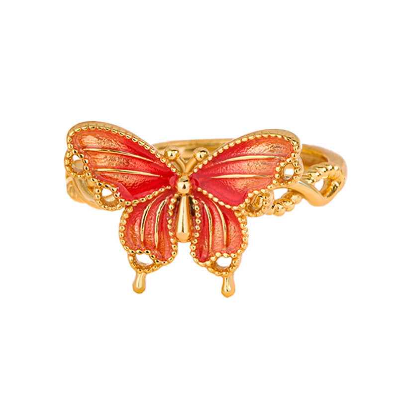 “Butterfly Reverie” S925 Sterling Silver Enamel Butterfly Jewelry Set