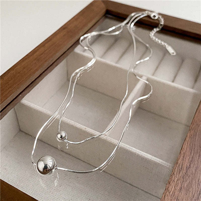 "Silver Spheres" 925 Sterling Silver Necklace