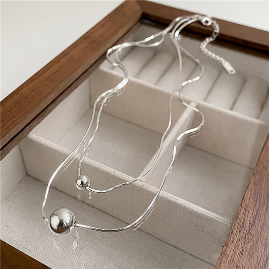 "Silver Spheres" 925 Sterling Silver Necklace