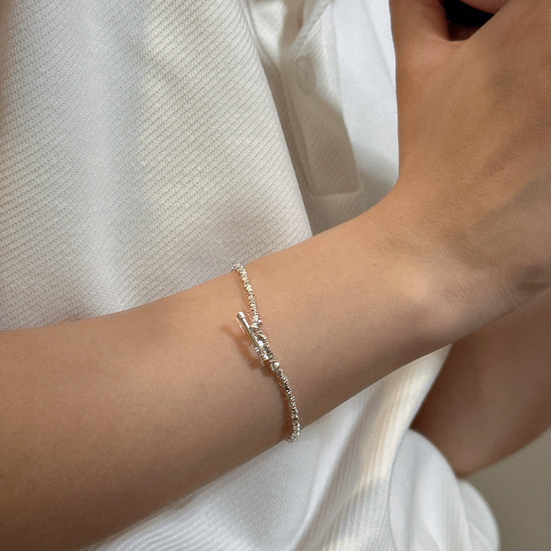 "Silver Chunks" 925 Sterling Silver Bracelet