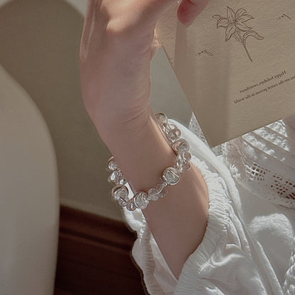 Verträumtes lila Perlenarmband – Swarovski Perlen 