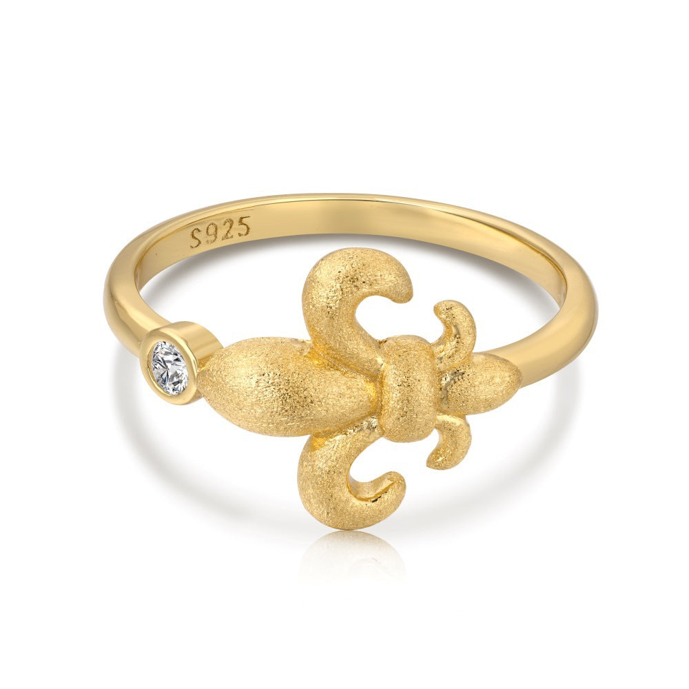 "Iris Bloom" 925 Sterling Silber Ring für den kleinen Finger 