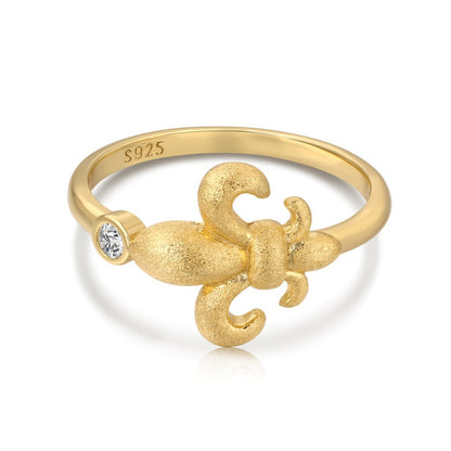 "Iris Bloom" 925 Sterling Silber Ring für den kleinen Finger 