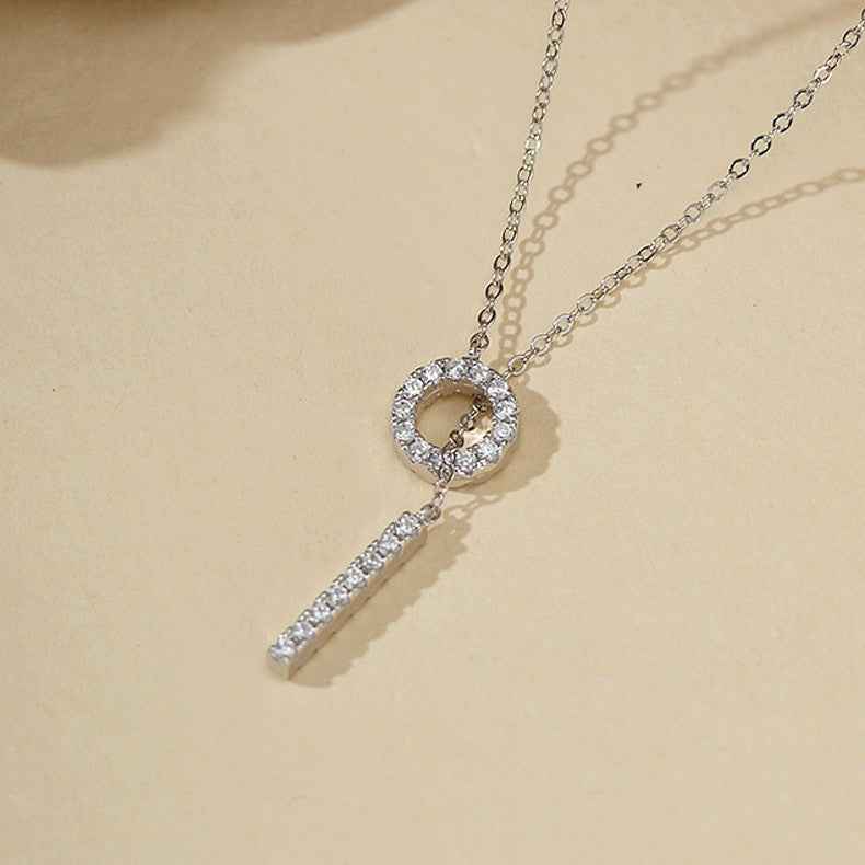 "Infinity Spark" 925 Sterling Silver Adjustable Zircon Necklace