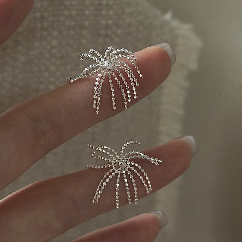 "Firework Tassel" S925 Sterling Silver Earrings
