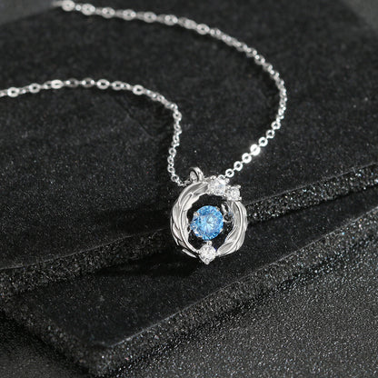 "Wings of Fate" S925 Sterling Silver Dancing Heart Necklace