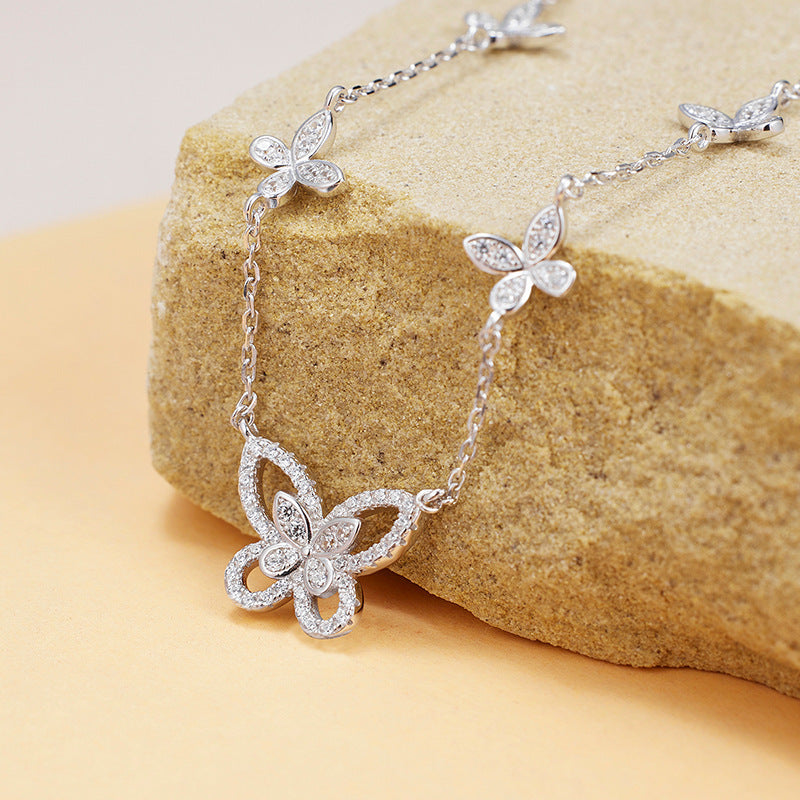 Verträumtes lila Perlenarmband – Swarovski Perlen 