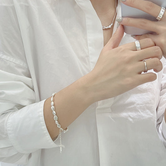 「フローラルシャイン」925スターリングシルバージュエリーセット（ネックレス、リング、イヤリング） 