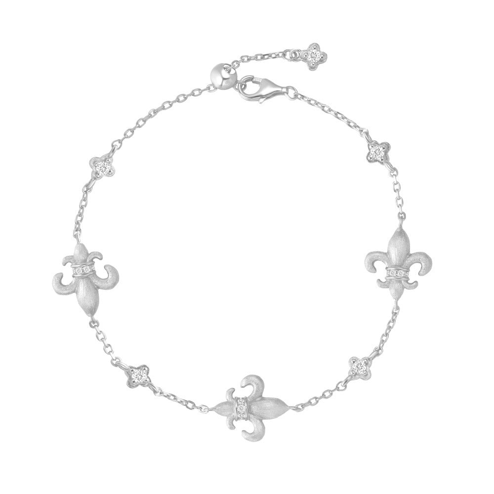 "Iris Bloom" 925 Sterling Silber verstellbares Armband 