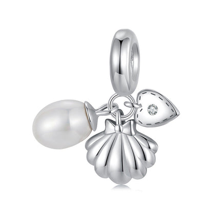"Ocean Whisper" 925 Sterling Silver Seashell & Conch Charm Collection