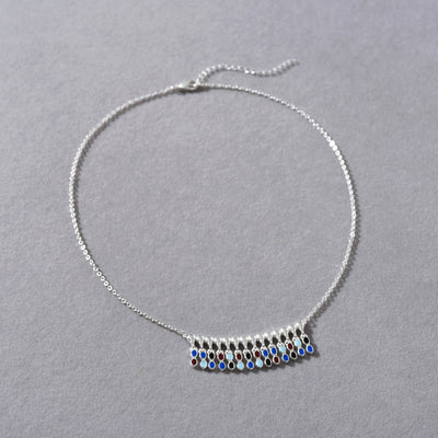 Prism Fringe 18K Gold-Plated Brass Enamel Tassel Necklace
