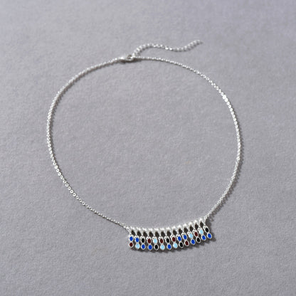 Prism Fringe 18K Gold-Plated Brass Enamel Tassel Necklace