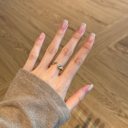 “Lumière Line” S925 Sterling Silver Irregular Line Stackable Ring