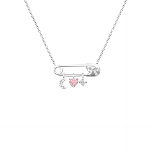 "Love Pin" 925 Sterling Silver Necklace