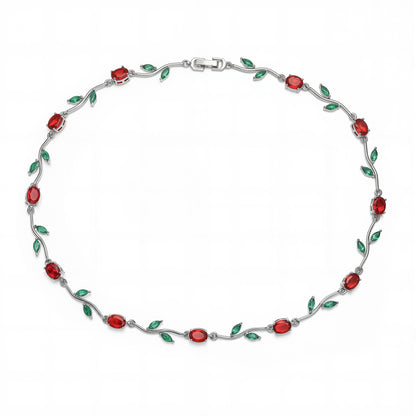 Tulip Reverie Gold-Plated Brass Multicolor Zircon Necklace / Bracelet