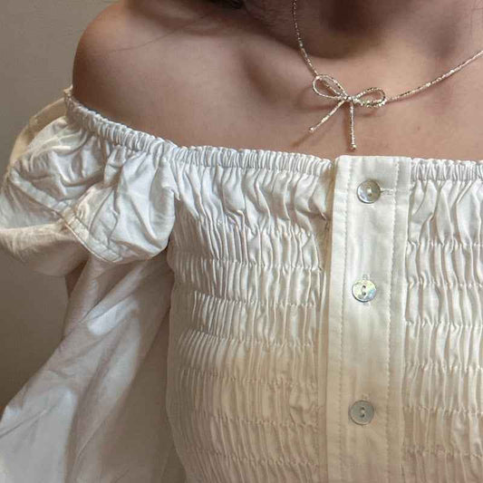"Glitter Bow" 925 Sterling Silver Necklace & Bracelet