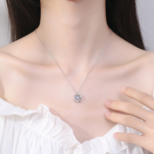 "Wings of Fate" S925 Sterling Silver Dancing Heart Necklace
