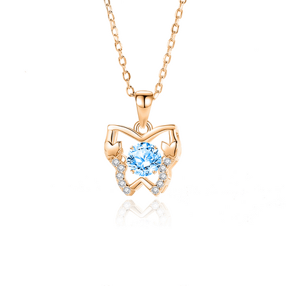 “Dancing Butterfly” S925 Sterling Silver Butterfly Pendant Necklace