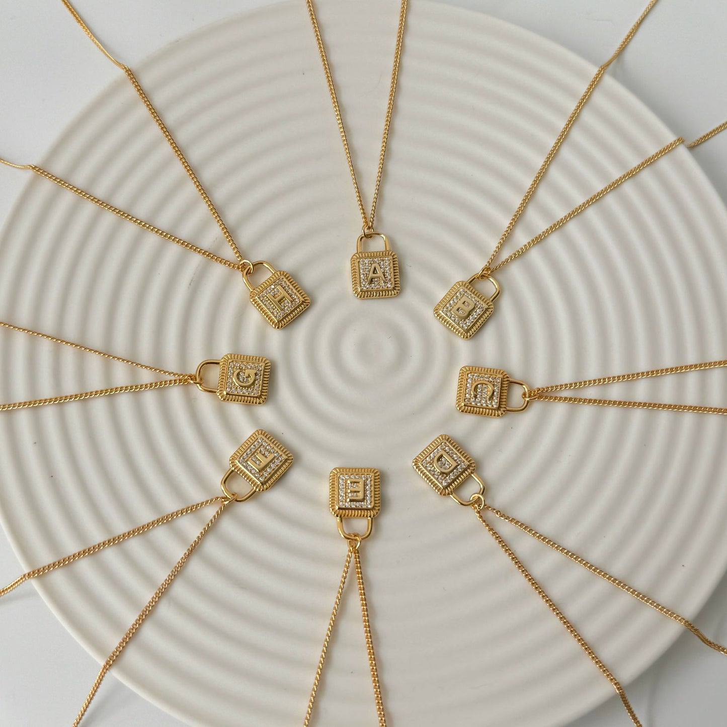 "Buchstaben-Charm" 925 Sterling Silber Halskette 