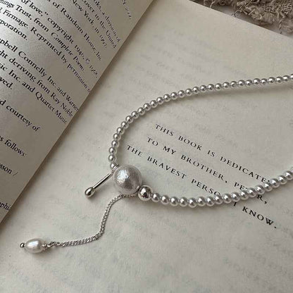 "Beaded Tassel" 925 Sterling Silver Necklace