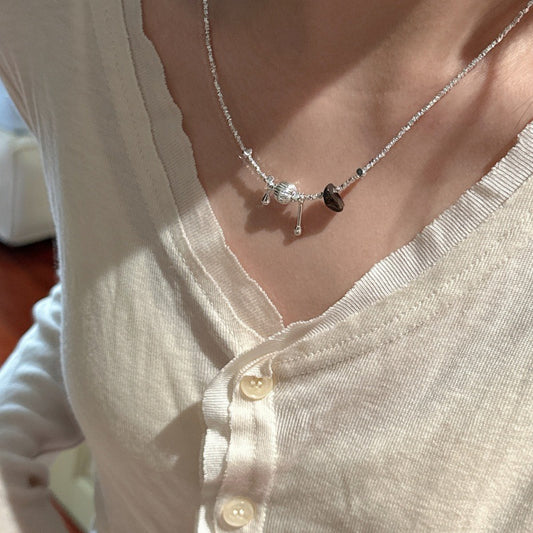"Silver Glimmer" S925 Sterling Silver Fragment Chain Necklace