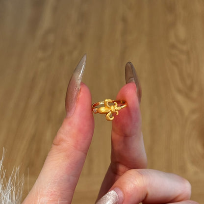 "Iris Bloom" 925 Sterling Silber Ring für den kleinen Finger 