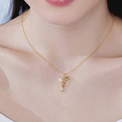 “Ocean Talisman” S925 Sterling Silver Marine Charm Necklace