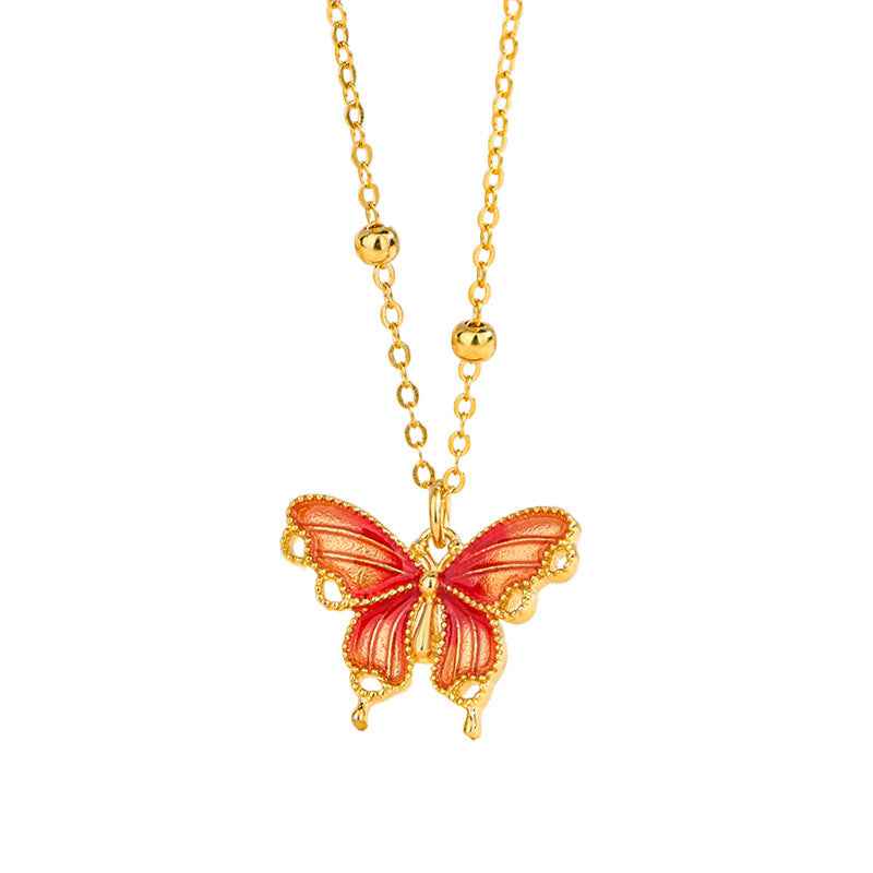 “Butterfly Reverie” S925 Sterling Silver Enamel Butterfly Jewelry Set