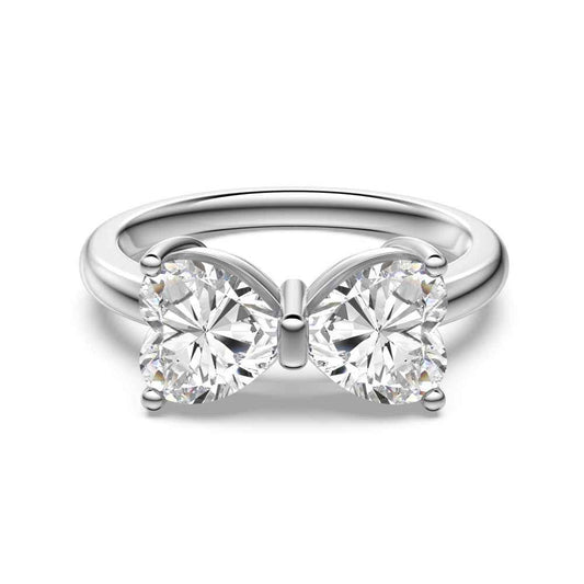 “Twin Devotion” 925 Sterling Silver Double Heart Ring