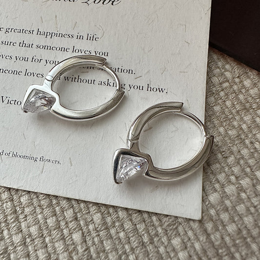 Seoul Gleam S925 Sterling Silver Vintage Zircon Earrings