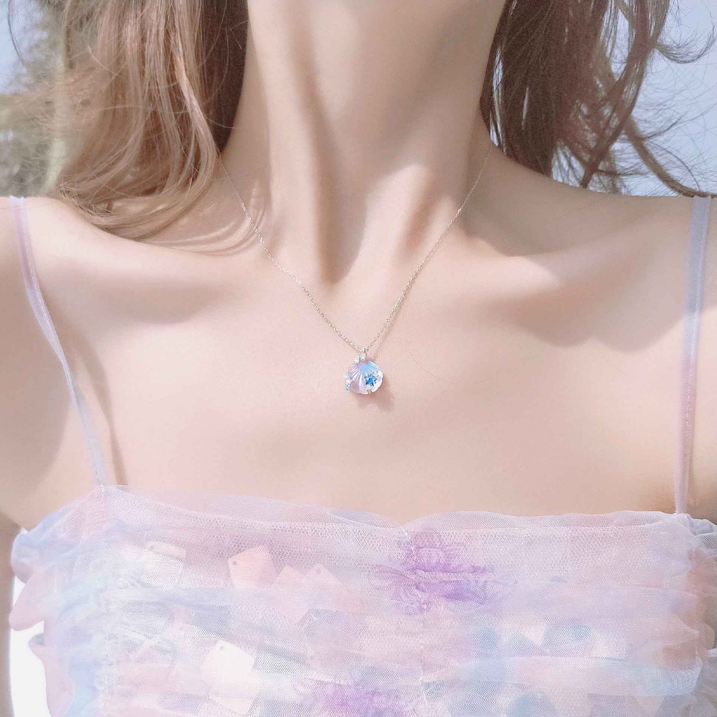 “Luna Tide” S925 Sterling Silver Shell Jewelry Set