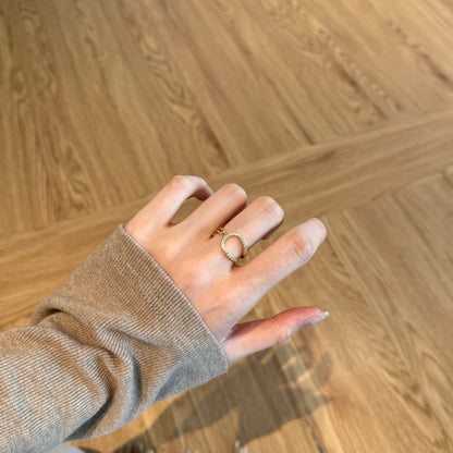 “Lumière Line” S925 Sterling Silver Irregular Line Stackable Ring
