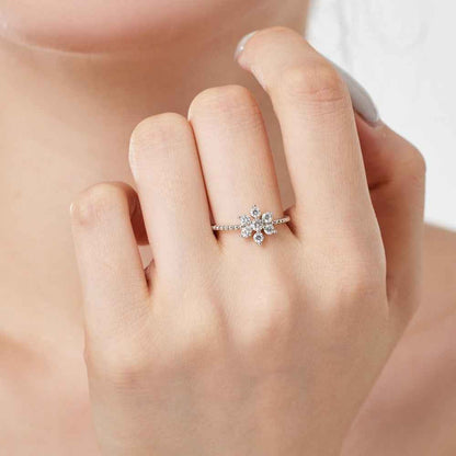“Snowfall Radiance” S925 Sterling Silver Snowflake Jewelry Set