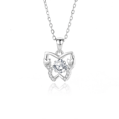 “Dancing Butterfly” S925 Sterling Silver Butterfly Pendant Necklace