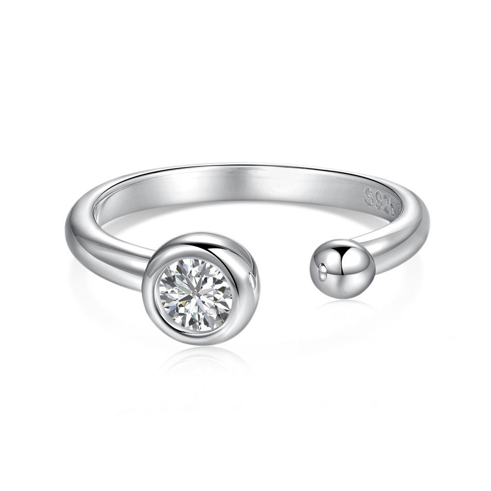 “Lumière Solitaire” S925 Sterling Silver Zircon Jewelry Set