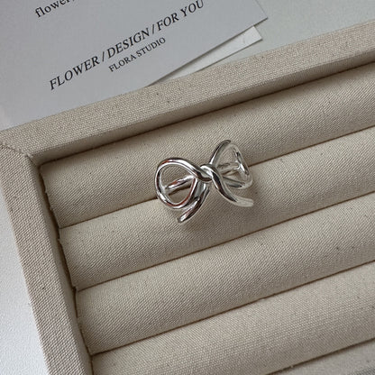 "Bow Elegance" 925 Sterling Silver Jewelry Set
