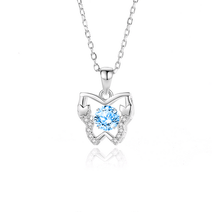 “Dancing Butterfly” S925 Sterling Silver Butterfly Pendant Necklace