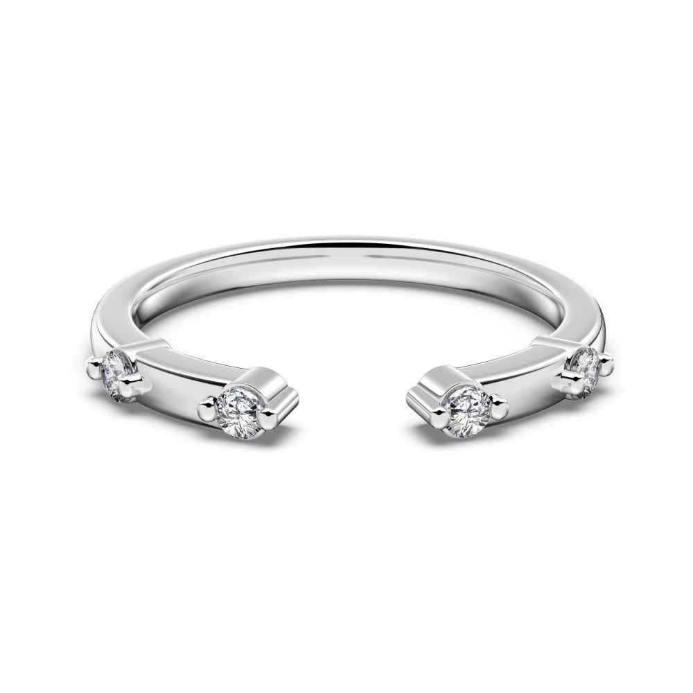 "Marquise Glow" 925 Sterling Silver Stacking Rings