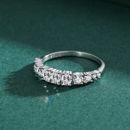 “Aurora Crown” 925 Sterling Silver Round Cluster Band Ring