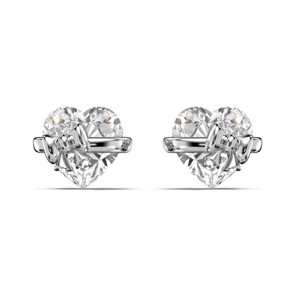 “Ribbon Serenade” 925 Sterling Silver Heart Bow Jewelry Set