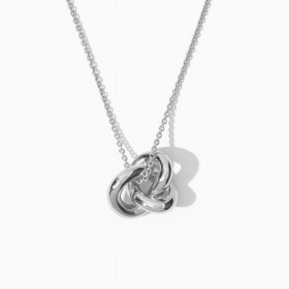 "Eternal Link" 925 Sterling Silver Interlocking Loop Necklace
