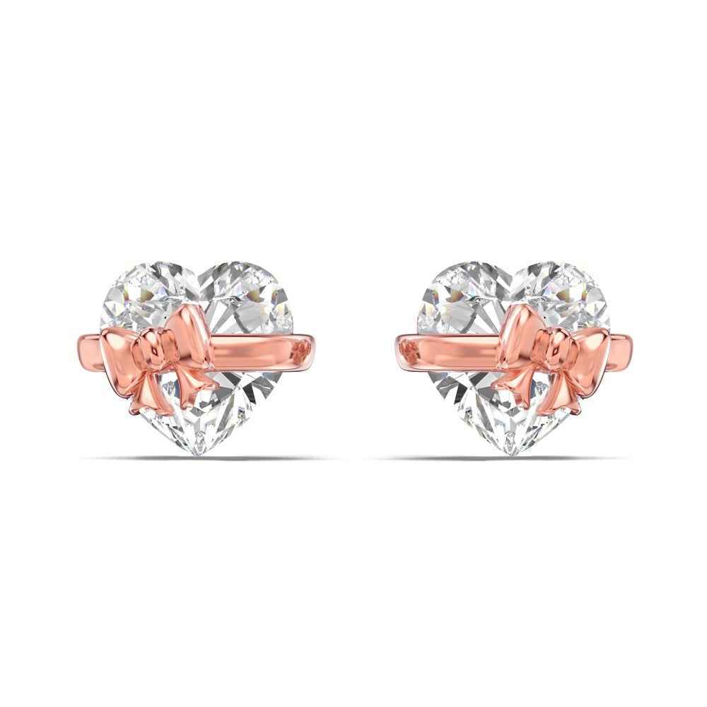 “Ribbon Serenade” 925 Sterling Silver Heart Bow Jewelry Set